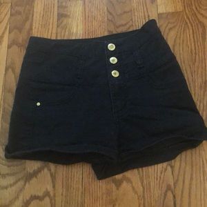 Black High Waisted Shorts